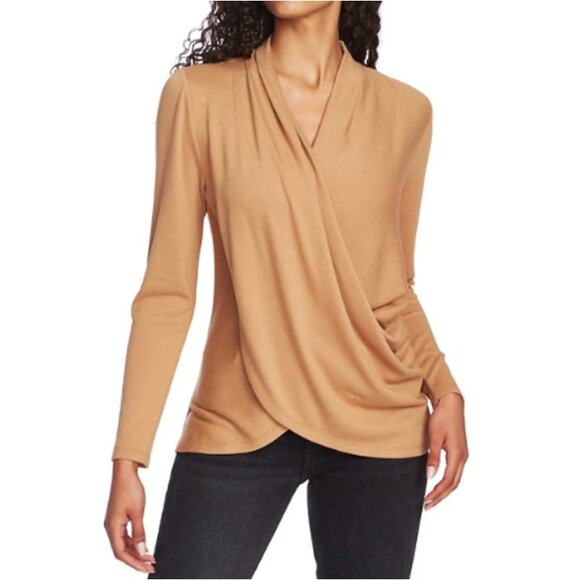 1.State Tops - New ~ 1.STATE ~ Wild Oak Cross Front Knit Top Size S